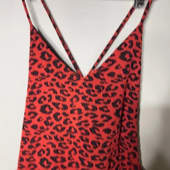 【MARA HOFFMAN】emma ストレッチ recycled-jacquard swimsuit Mara Hoffman Emma One-Piece Swimsuit Red Black Leopard